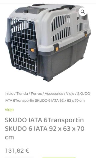 Transportín perros SKUDO IATA 6