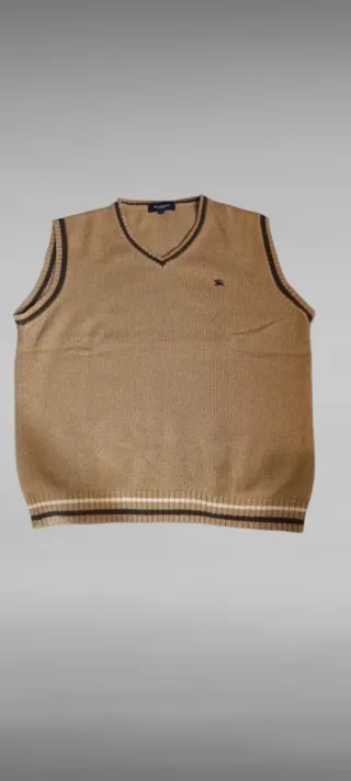 Chaleco de lana Burberry Beige y Marrón