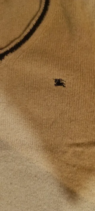 Chaleco de lana Burberry Beige y Marrón