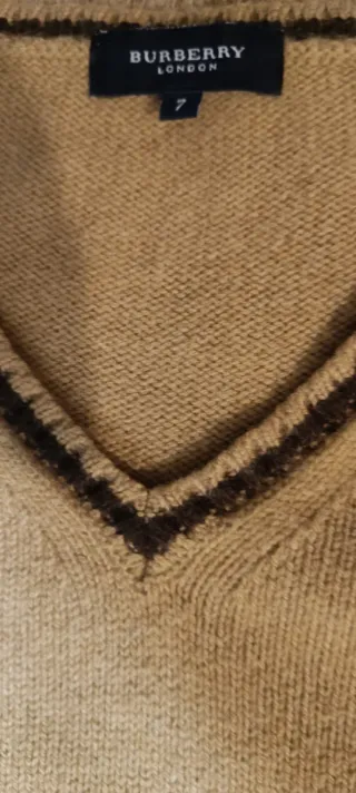 Chaleco de lana Burberry Beige y Marrón