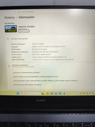 Portátil Huawei Matebook D 14 Gris/Plata