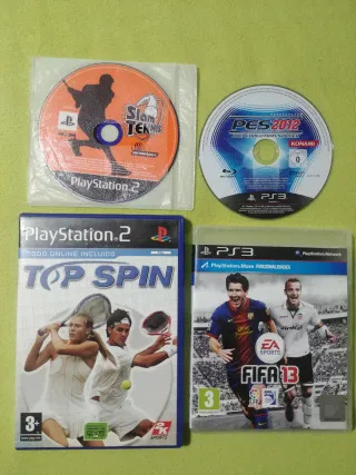 Lote Juegos PS2 y PS3: FIFA 13, PES 2012, Top Spin