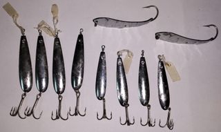 Lote señuelos pesca: vinilos y cucharillas
