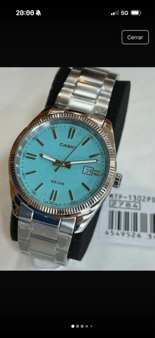 NUEVO Casio Mtp 1302PD azul tiffany