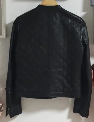 Chaqueta Piel Mujer Negra Talla S