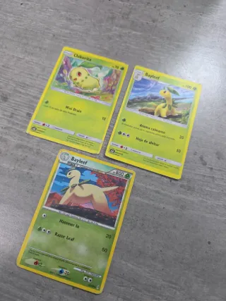 Cartas Pokémon Chikorita y Bayleef