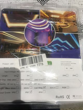 Tira LED 2m Blanca 120 LEDs