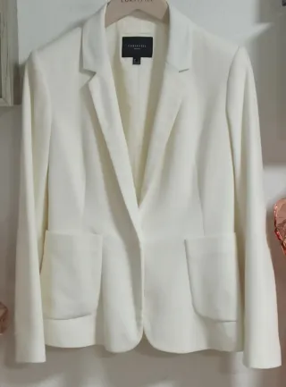 Americana mujer CORTEFIEL blanca