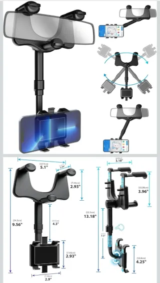 Supporto Telefono Auto Specchietto Retrovisore