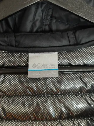Abrigo Columbia Negro con borrego gris