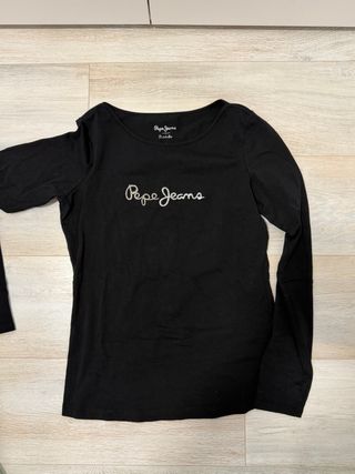 Camiseta Pepe Jeans manga larga negra