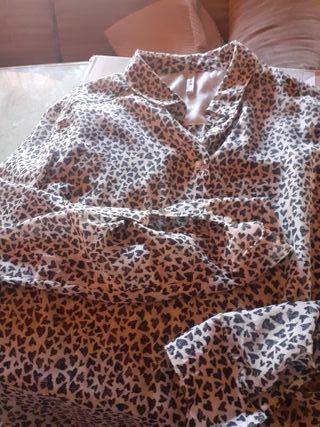 Camisa mujer estampado corazones rosa XL