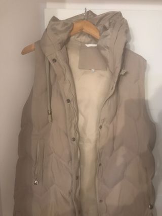 Chaleco plumón mujer beige XL