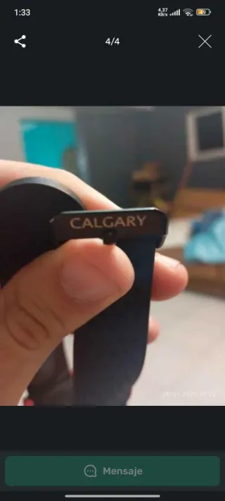 Reloj Calgary Negro y Rojo Sin Estrenar