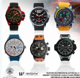 Reloj Calgary Negro y Rojo Sin Estrenar