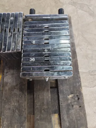 Torre de placas de pesas