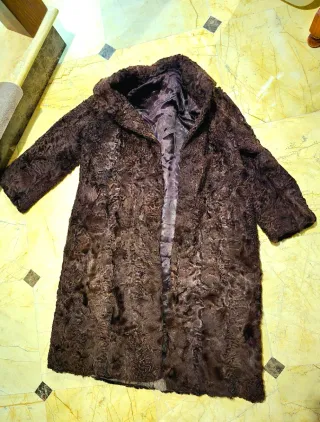 Abrigo de pelo natural marrón