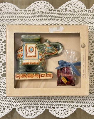 Elefantino in Ceramica con Pot-Pourri