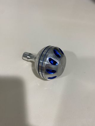 Pomo carrete pesca aluminio azul