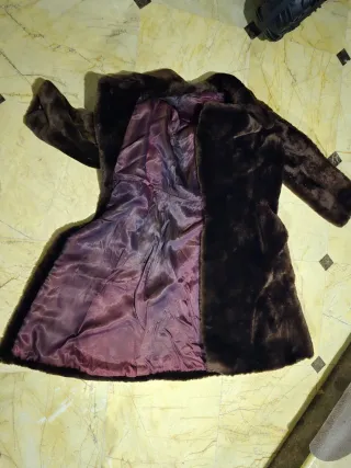 Abrigo piel 100% natural muy suave