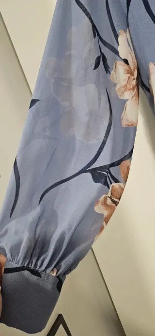 Vestido largo floral azul talla XXL