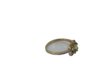 anillo oro 18k con piedra con circonita t. 15 (17,52 mm)