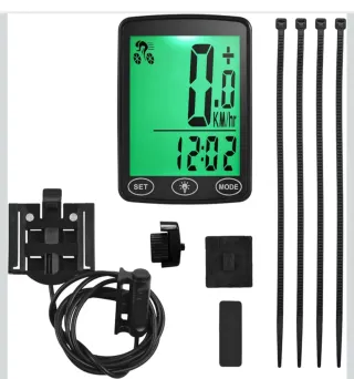 Cuentakilómetros Bicicleta Pantalla Verde