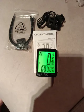 Cuentakilómetros Bicicleta Pantalla Verde