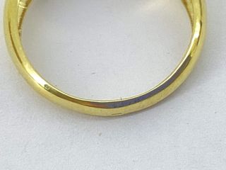 anillo oro 18k con piedra con circonita