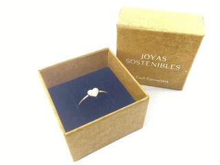 anillo oro 18k con circonita