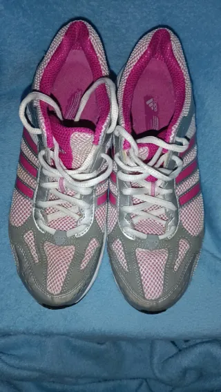 Zapatillas 39 Adidas Gris y Rosa
