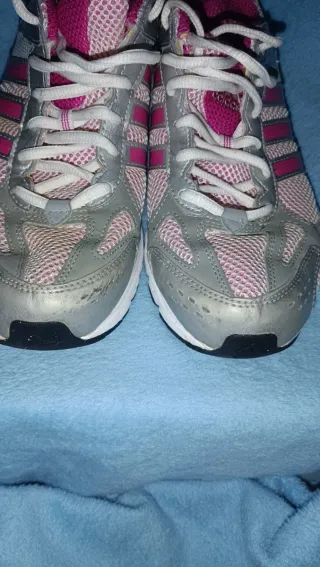 Zapatillas 39 Adidas Gris y Rosa