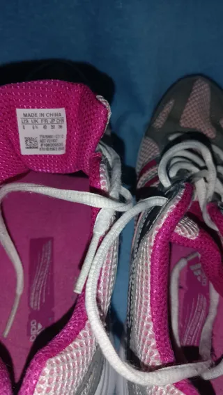 Zapatillas 39 Adidas Gris y Rosa