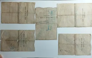 Lote 5 Billetes El Banco de España Gijón 1936