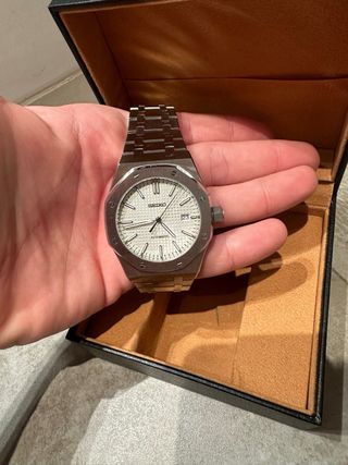 SEIKO MOD ROYAL OAK CLASSIC WHITE