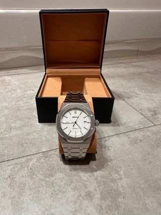 SEIKO MOD ROYAL OAK CLASSIC WHITE