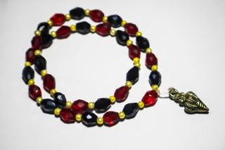 Pulsera Cristal Austriaco Negra y Roja