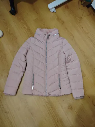 Abrigo rosa acolchado