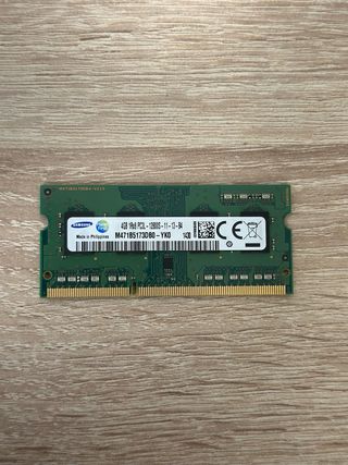 Memoria RAM Samsung 4GB DDR3 1600MHz SODIMM
