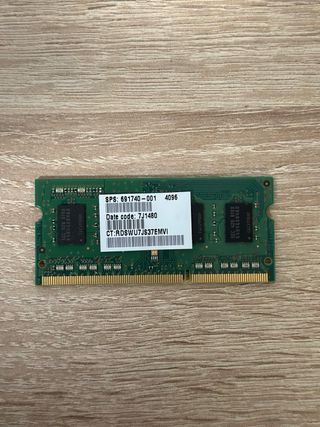 Memoria RAM Samsung 4GB DDR3 1600MHz SODIMM