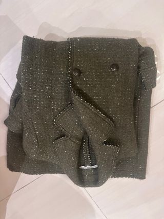 Abrigo Zara Mujer Verde Oliva