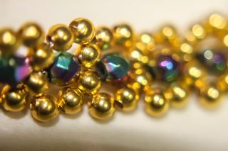 Pulsera de cristal austriaco dorada