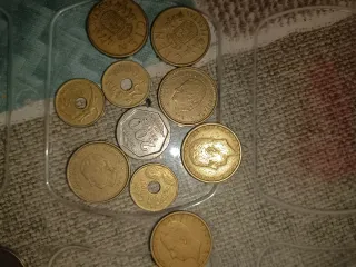 Lote 10 monedas de pesetas antiguas
