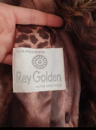 Abrigo Piel Cordero Marrón Multicolor