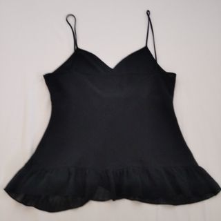 Top negro tirantes volantes talla 42