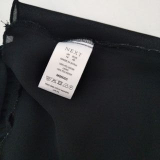 Top negro tirantes volantes talla 42