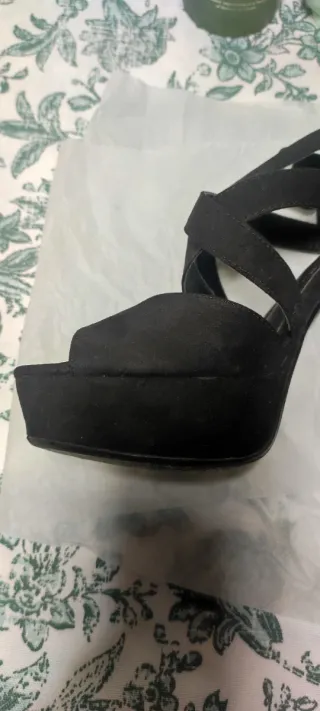 Tacones negros plataforma