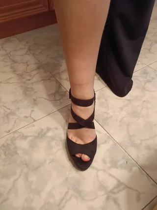 Tacones negros plataforma