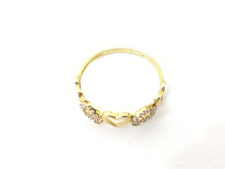 anillo oro 18k con piedra con circonita t. 20 (19,1 mm)