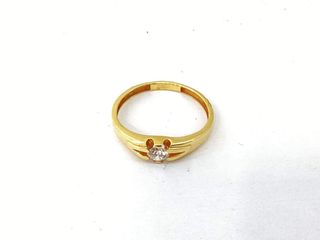 anillo oro 18k con piedra con diamante de laboratorio